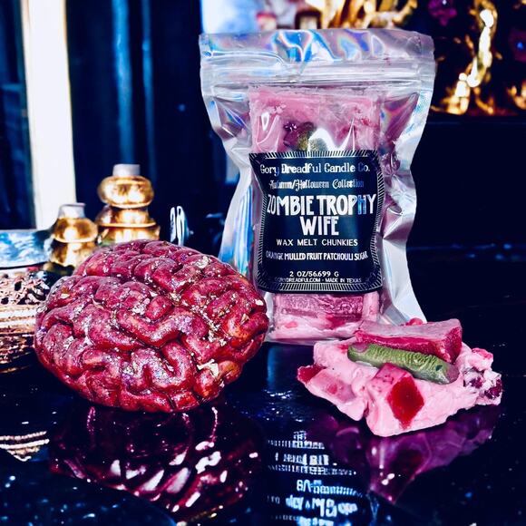 Zombie Trophy Wife Wax Melt Chunkies: Orange Mulled Fruit Patchouli Sugar Scent - Picture 4 of 10